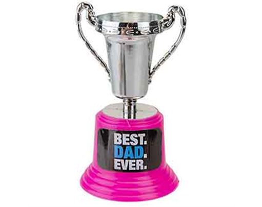 13cm BEST DAD EVER PLASTIC TROPHY IN BOX