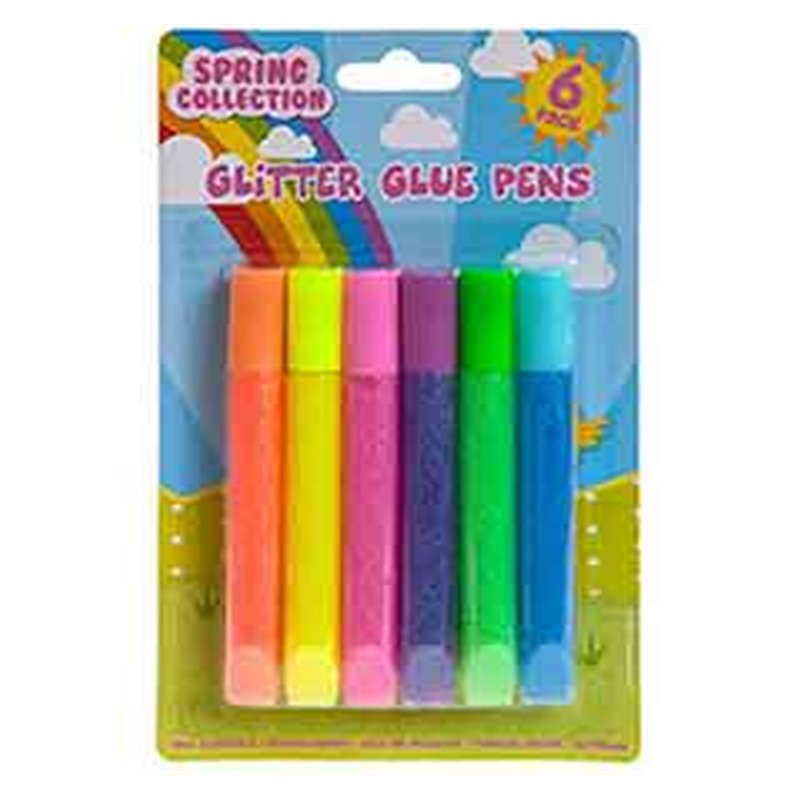 6PK PASTEL GLITTER GLUE PENS