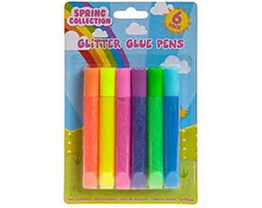6PK PASTEL GLITTER GLUE PENS