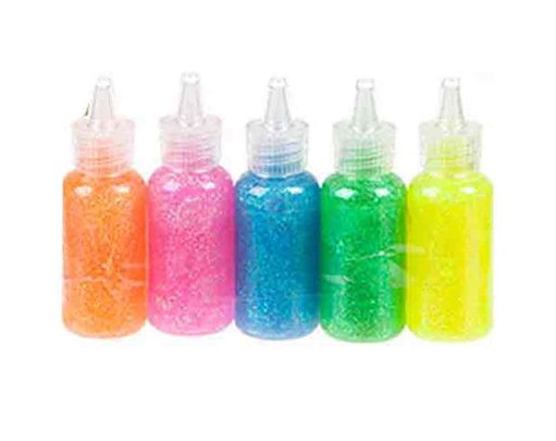 5PK 20ml PASTEL GLITTER GLUE POTS