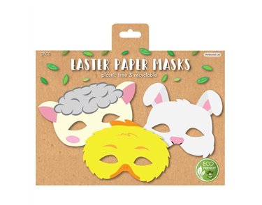 12PK 3ASST EASTER PAPER MASK