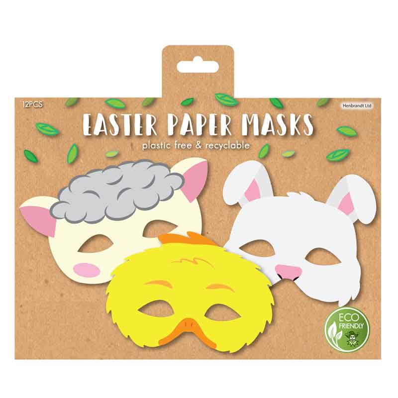 12PK 3ASST EASTER PAPER MASK