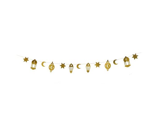 2m GOLD RAMADAN CARD GARLAND