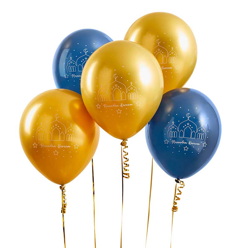 5PK 12in RAMADAN LATEX BALLOONS