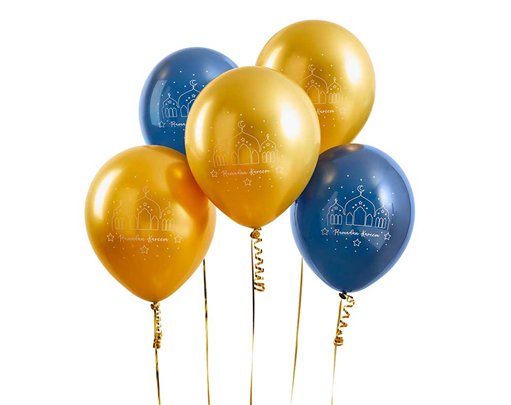 5PK 12in RAMADAN LATEX BALLOONS