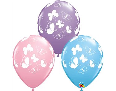 25PK 11 BEAUTIFUL BUTTERFLIES QUALATEX