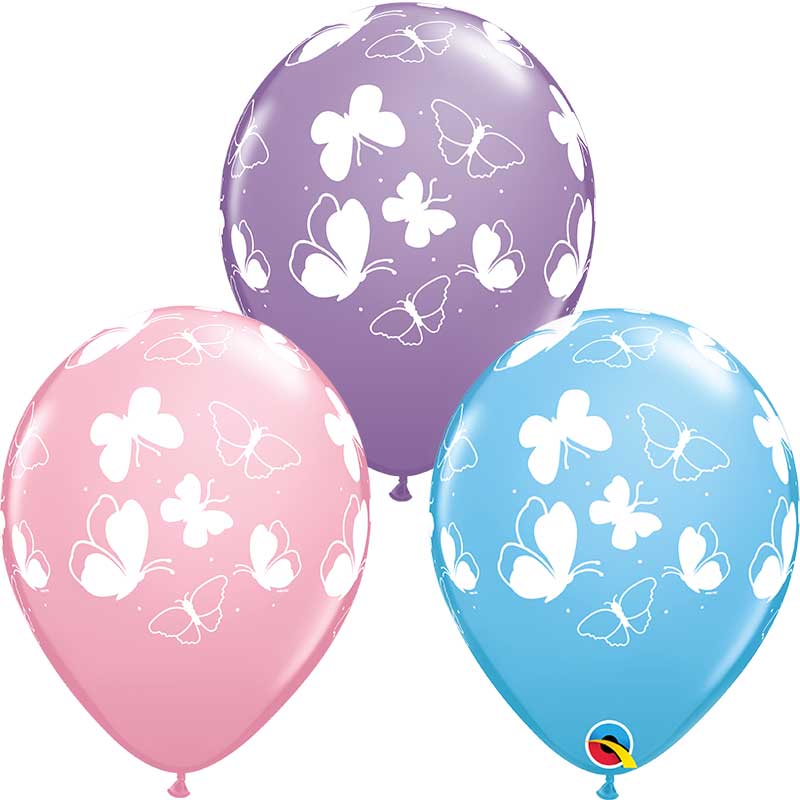 25PK 11 BEAUTIFUL BUTTERFLIES QUALATEX