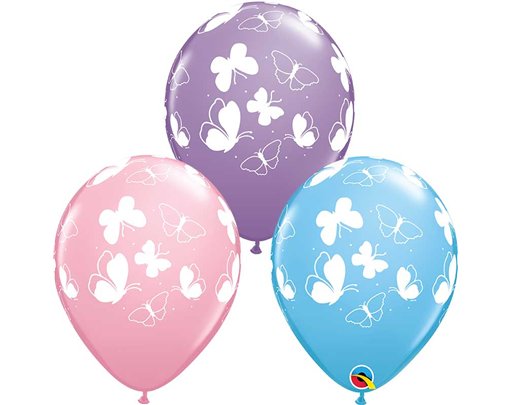 25PK 11 BEAUTIFUL BUTTERFLIES QUALATEX