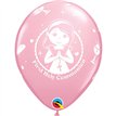6PK 11in PINK FIRST HOLY COMMUNION QUALATEX