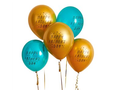 5PK 12in HAPPY FATHERS DAY BALLOONS