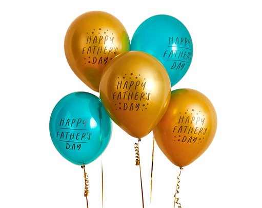 5PK 12in HAPPY FATHERS DAY BALLOONS