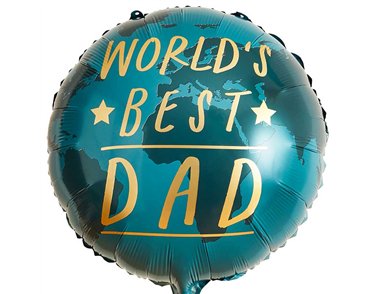 22in WORLD'S BEST DAD FOIL BALLOON