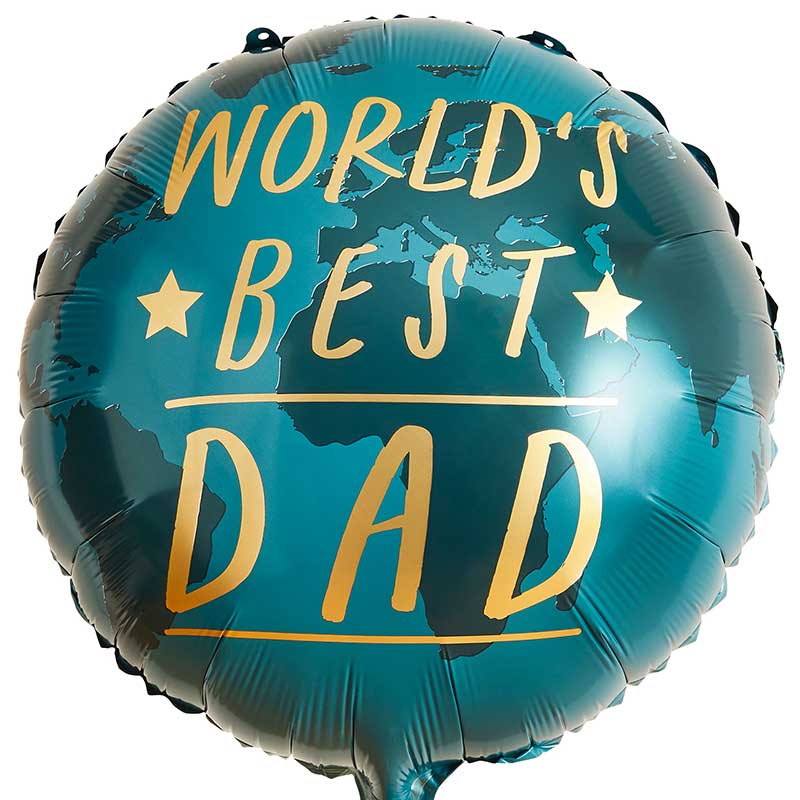 22in WORLD'S BEST DAD FOIL BALLOON