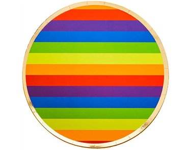 8PK RAINBOW PAPER PLATES