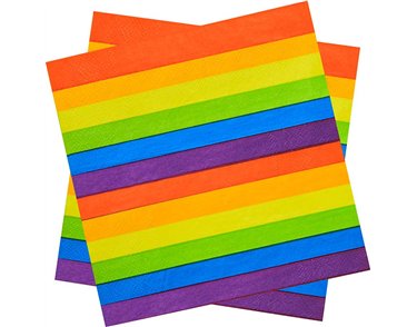 16PK RAINBOW PAPER NAPKINS