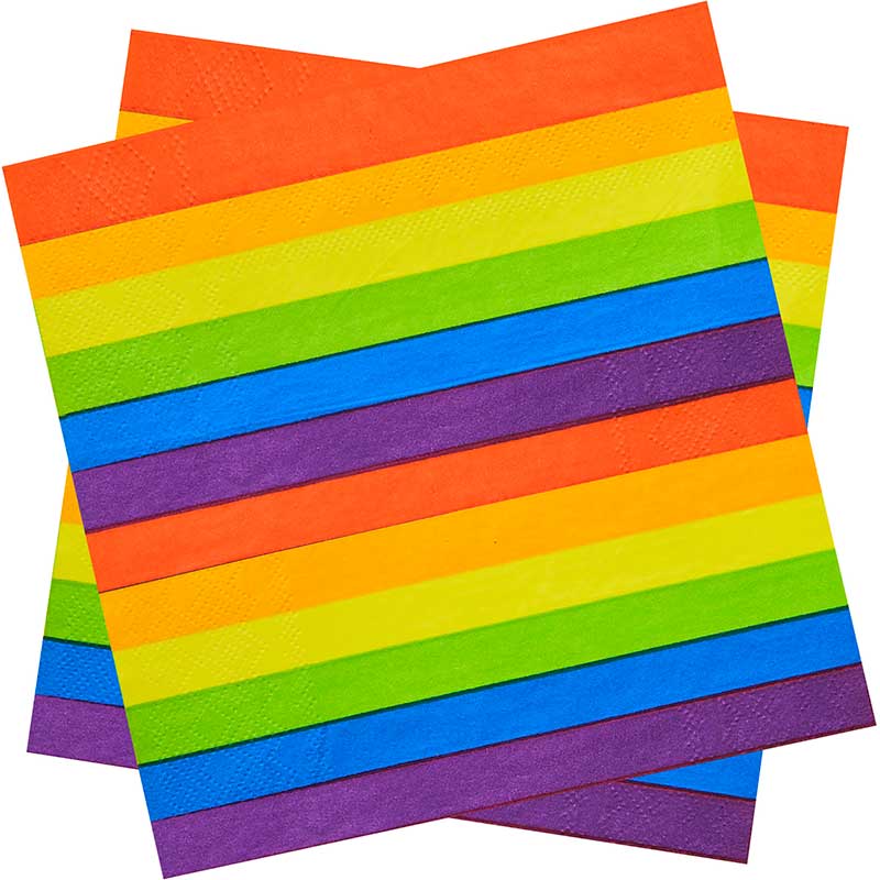 16PK RAINBOW PAPER NAPKINS