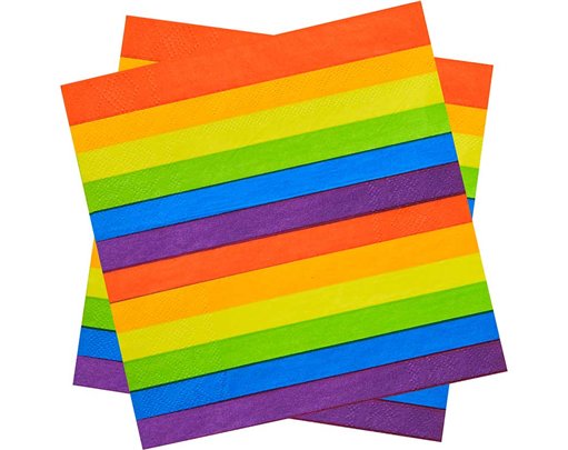 16PK RAINBOW PAPER NAPKINS