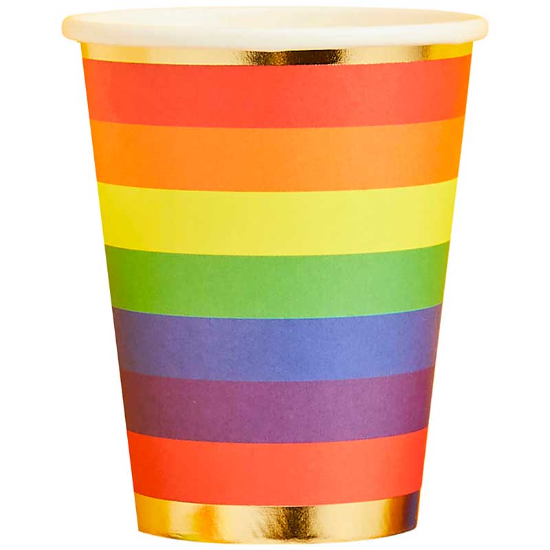 8PK RAINBOW PAPER CUPS