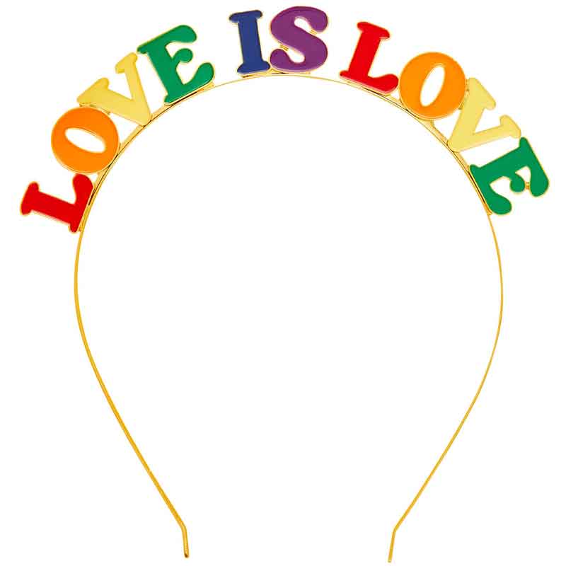 LOVE IS LOVE METAL HEADBAND