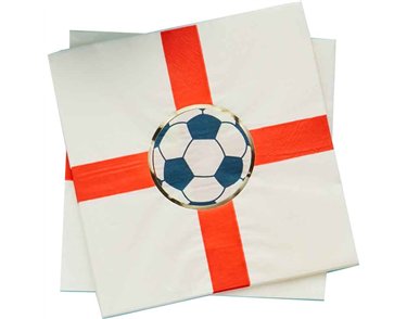 16PK COME ON ENGLAND FOOTBALL PAPER NAPKINS