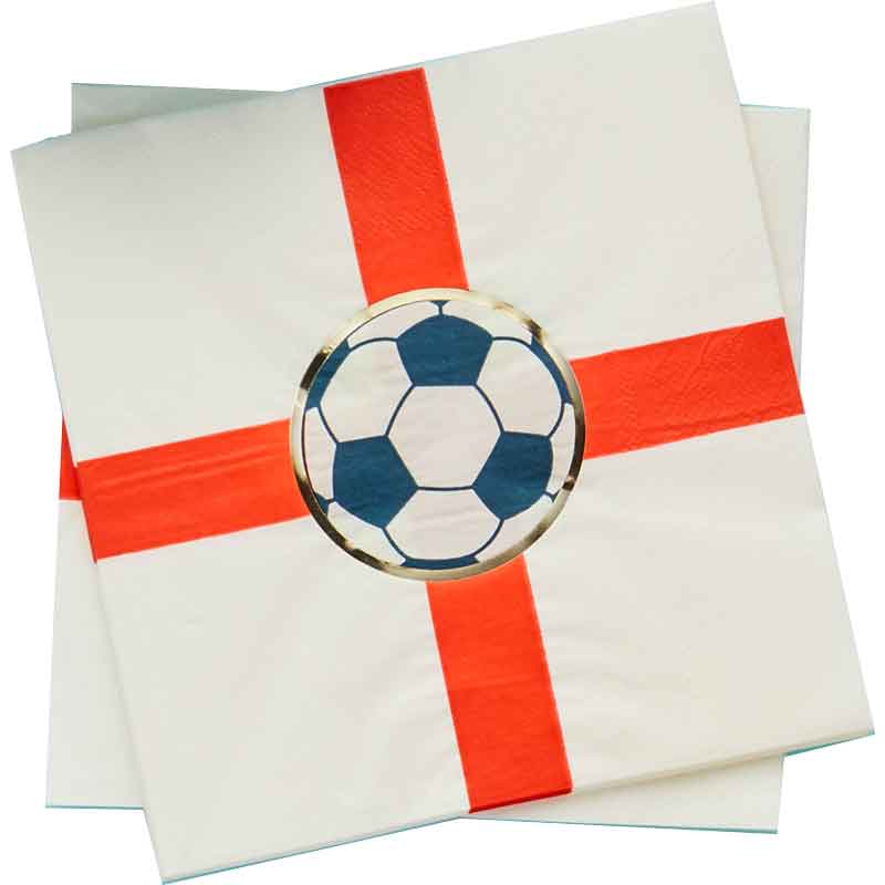 16PK COME ON ENGLAND FOOTBALL PAPER NAPKINS