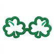 ST PATRICKS DAY SHAMROCK GLITTER GLASSES