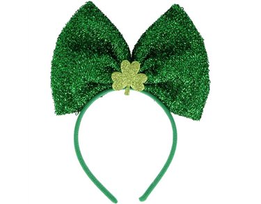 ST PATRICKS DAY GREEN BOW HEADBAND