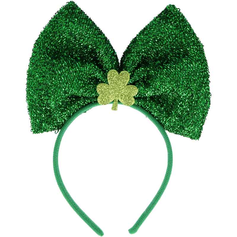 ST PATRICKS DAY GREEN BOW HEADBAND