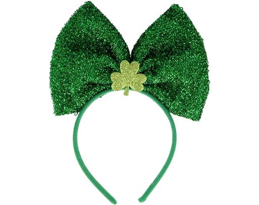 ST PATRICKS DAY GREEN BOW HEADBAND