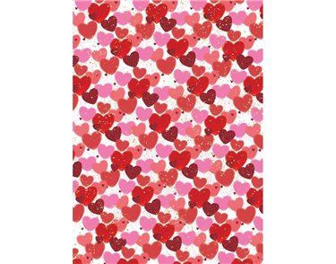 RED & PINK HEARTS SIMON ELVIN GIFTWRAP 24S