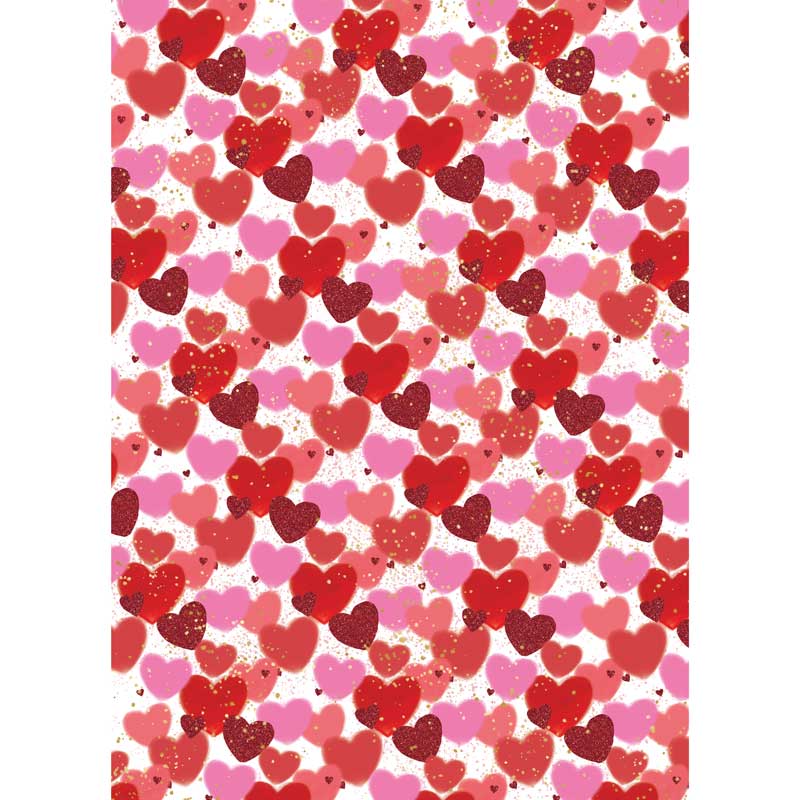 RED & PINK HEARTS SIMON ELVIN GIFTWRAP 24S