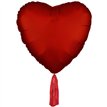 31in RED HEART FOIL BALLOON WITH TASSEL