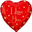9in I LOVE YOU CONFETTI HEARTS AIR FILL FOIL BALLOON 20S
