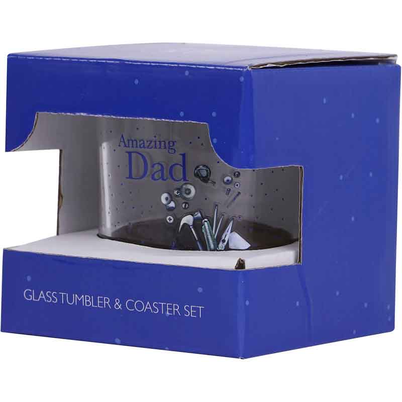 FATHERS DAY DAD WHISKEY GLASS SET