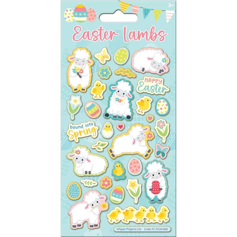 95MM X 195MM  EASTER SPARKLE STICKERS