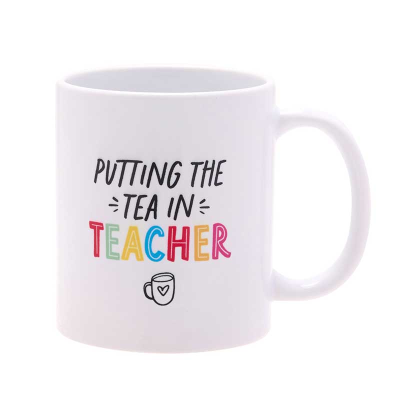 11oz "PUTTING THE TEA IN TEACHER" HULLABALOO MUG
