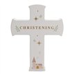 CHRISTENING FAITH & HOPE MANTEL CROSS PLAQUE