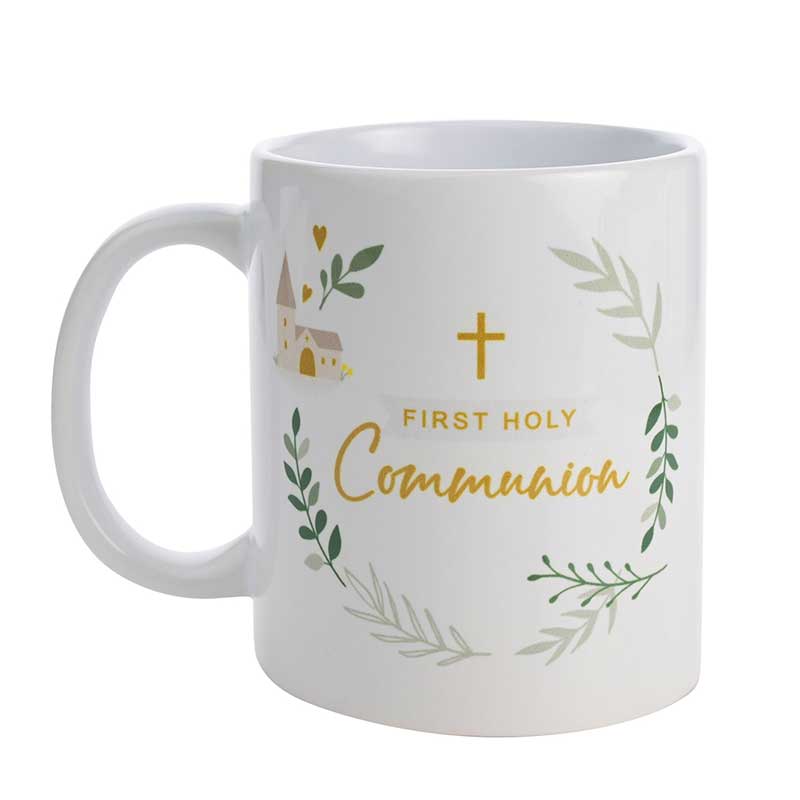 FIRST COMMUNION FAITH & HOPE WHITE MUG