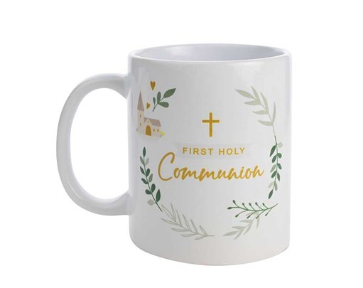 FIRST COMMUNION FAITH & HOPE WHITE MUG
