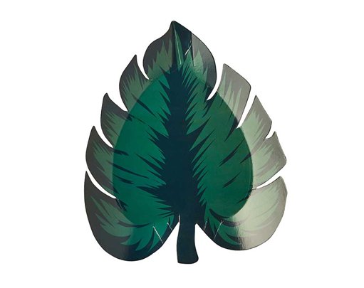 8PK TROPICAL LEAF PAPER PLATES