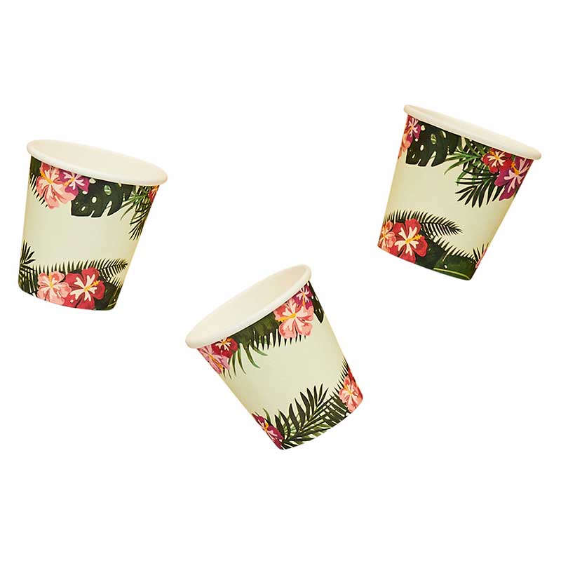 8PK TROPICAL PAPER SHOT CUPS
