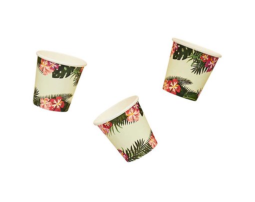 8PK TROPICAL PAPER SHOT CUPS