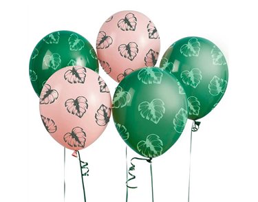 5PK 12in TROPICAL LATEX BALLOONS