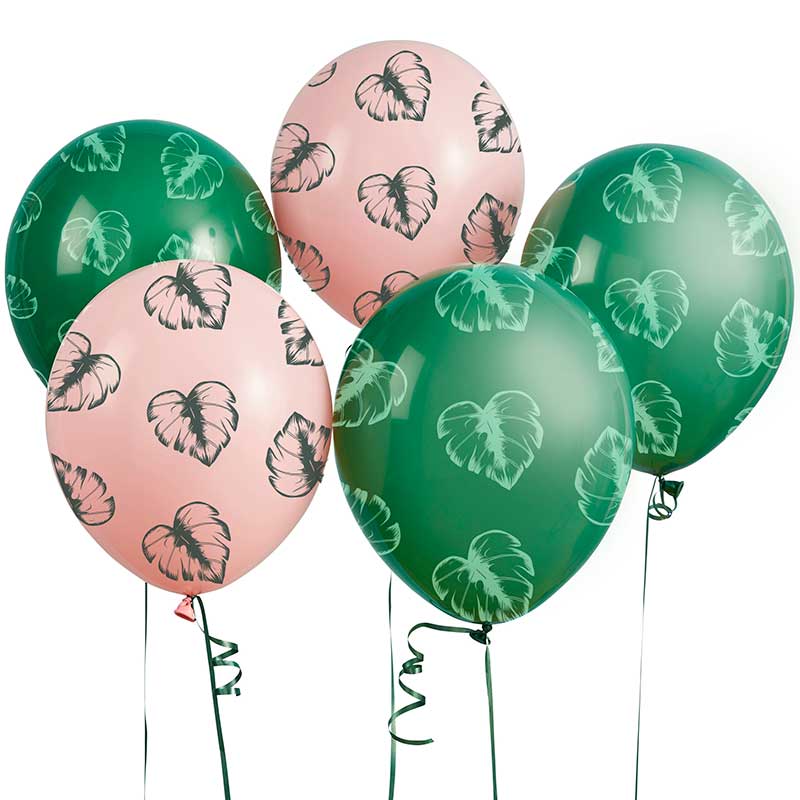 5PK 12in TROPICAL LATEX BALLOONS