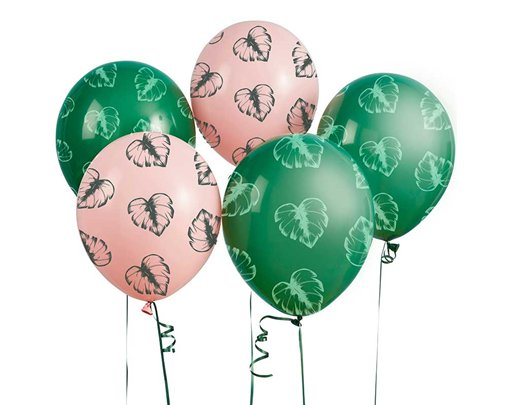 5PK 12in TROPICAL LATEX BALLOONS