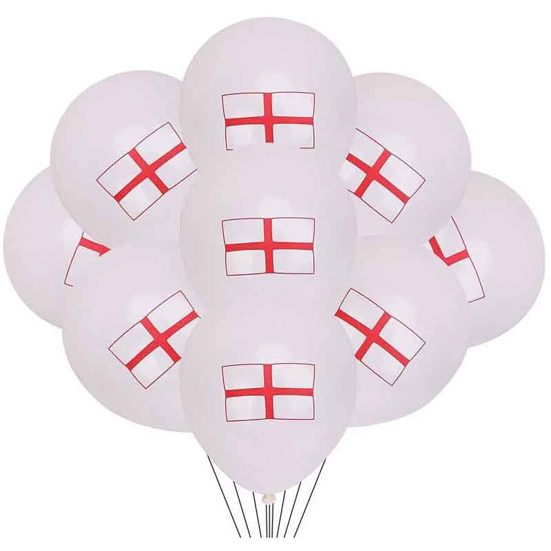 15PK ST GEORGE FLAG PRINTED BALLOONS