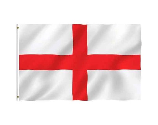 5x3ft ST GEORGE FLAG WITH EYELETS