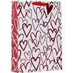 SKETCHY HEARTS VALENTINES DAY XLG GIFT BAG 6S
