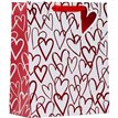 SKETCHY HEARTS VALENTINES DAY LARGE GIFT BAG 6S