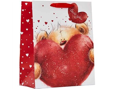 CUTE VALENTINES DAY LARGE GIFT BAG 6S